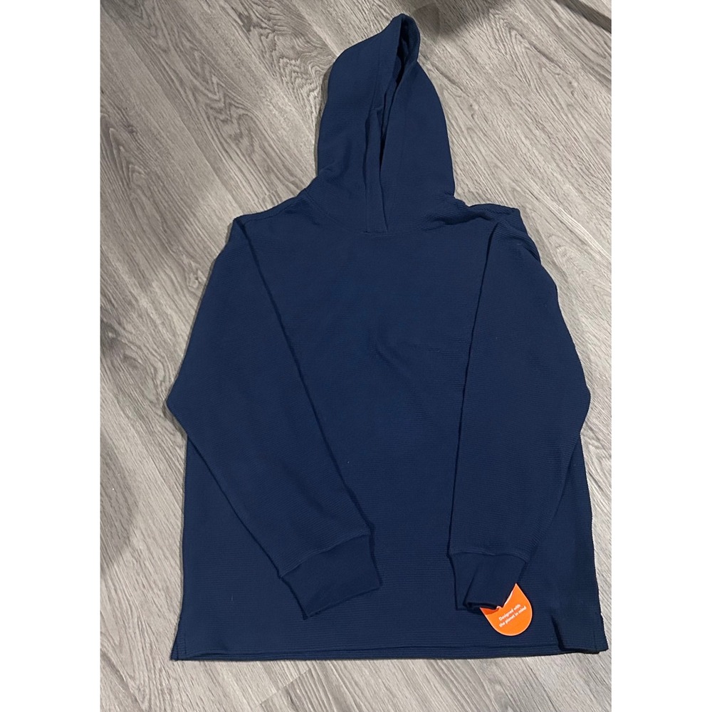 Wonder Nation Texture Hoodie Boys XL 14-16 Blue NWT Waffle Knit Pullover